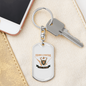 Fishing And Hunting Is All You Need Keychain Stainless Steel or 18k Gold Dog Tag Keyring-Express Your Love Gifts
