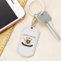 Fishing And Hunting Is All You Need Keychain Stainless Steel or 18k Gold Dog Tag Keyring-Express Your Love Gifts