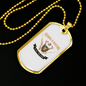 Fishing And Hunting Is All You Need Necklace Stainless Steel or 18k Gold Dog Tag 24"-Express Your Love Gifts