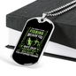 Fishing Because Of You Necklace Stainless Steel or 18k Gold Dog Tag 24" Chain-Express Your Love Gifts