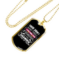 Fishing Calling Grandpa Necklace Stainless Steel or 18k Gold Dog Tag 24" Chain-Express Your Love Gifts