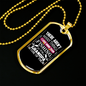 Fishing Calling Grandpa Necklace Stainless Steel or 18k Gold Dog Tag 24" Chain-Express Your Love Gifts