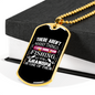 Fishing Calling Grandpa Necklace Stainless Steel or 18k Gold Dog Tag 24" Chain-Express Your Love Gifts