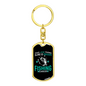 Fishing CAreer Fishing Keychain Stainless Steel or 18k Gold Dog Tag Keyring-Express Your Love Gifts