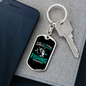 Fishing CAreer Fishing Keychain Stainless Steel or 18k Gold Dog Tag Keyring-Express Your Love Gifts