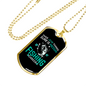 Fishing Career Green Necklace Stainless Steel or 18k Gold Dog Tag 24" Chain-Express Your Love Gifts