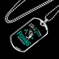 Fishing Career Green Necklace Stainless Steel or 18k Gold Dog Tag 24" Chain-Express Your Love Gifts