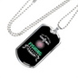 Fishing Career Necklace Stainless Steel or 18k Gold Dog Tag 24" Chain-Express Your Love Gifts