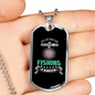 Fishing Career Necklace Stainless Steel or 18k Gold Dog Tag 24" Chain-Express Your Love Gifts