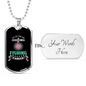 Fishing Career Necklace Stainless Steel or 18k Gold Dog Tag 24" Chain-Express Your Love Gifts