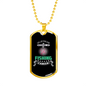 Fishing Career Necklace Stainless Steel or 18k Gold Dog Tag 24" Chain-Express Your Love Gifts