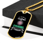 Fishing Career Necklace Stainless Steel or 18k Gold Dog Tag 24" Chain-Express Your Love Gifts