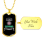 Fishing Career Necklace Stainless Steel or 18k Gold Dog Tag 24" Chain-Express Your Love Gifts