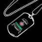 Fishing Career Necklace Stainless Steel or 18k Gold Dog Tag 24" Chain-Express Your Love Gifts