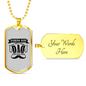 Fishing Dad Just Like A Normal Dad Necklace Stainless Steel or 18k Gold Dog Tag 24" Chain-Express Your Love Gifts