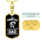 Fishing Dad Keychain Stainless Steel or 18k Gold Dog Tag Keyring-Express Your Love Gifts