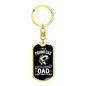 Fishing Dad Keychain Stainless Steel or 18k Gold Dog Tag Keyring-Express Your Love Gifts