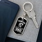 Fishing Dad Keychain Stainless Steel or 18k Gold Dog Tag Keyring-Express Your Love Gifts
