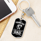 Fishing Dad Keychain Stainless Steel or 18k Gold Dog Tag Keyring-Express Your Love Gifts