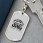 Fishing Dad Looks Like Keychain Stainless Steel or 18k Gold Dog Tag Keyring-Express Your Love Gifts