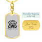 Fishing Dad Looks Like Keychain Stainless Steel or 18k Gold Dog Tag Keyring-Express Your Love Gifts