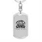 Fishing Dad Looks Like Keychain Stainless Steel or 18k Gold Dog Tag Keyring-Express Your Love Gifts