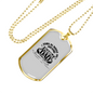 Fishing Dad Looks Like Necklace Stainless Steel or 18k Gold Dog Tag 24" Chain-Express Your Love Gifts