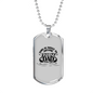 Fishing Dad Looks Like Necklace Stainless Steel or 18k Gold Dog Tag 24" Chain-Express Your Love Gifts