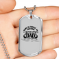 Fishing Dad Looks Like Necklace Stainless Steel or 18k Gold Dog Tag 24" Chain-Express Your Love Gifts