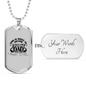 Fishing Dad Looks Like Necklace Stainless Steel or 18k Gold Dog Tag 24" Chain-Express Your Love Gifts