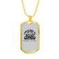 Fishing Dad Looks Like Necklace Stainless Steel or 18k Gold Dog Tag 24" Chain-Express Your Love Gifts
