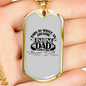Fishing Dad Looks Like Necklace Stainless Steel or 18k Gold Dog Tag 24" Chain-Express Your Love Gifts