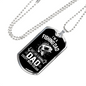 Fishing Dad Necklace Stainless Steel or 18k Gold Dog Tag 24" Chain-Express Your Love Gifts