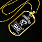 Fishing Dad Necklace Stainless Steel or 18k Gold Dog Tag 24" Chain-Express Your Love Gifts