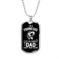 Fishing Dad Necklace Stainless Steel or 18k Gold Dog Tag 24" Chain-Express Your Love Gifts