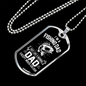 Fishing Dad Necklace Stainless Steel or 18k Gold Dog Tag 24" Chain-Express Your Love Gifts
