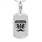 Fishing Dad Normal Dad Keychain Stainless Steel or 18k Gold Dog Tag Keyring-Express Your Love Gifts
