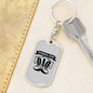 Fishing Dad Normal Dad Keychain Stainless Steel or 18k Gold Dog Tag Keyring-Express Your Love Gifts