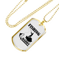 Fishing Daddy Necklace Stainless Steel or 18k Gold Dog Tag 24" Chain-Express Your Love Gifts