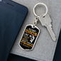 Fishing Daughter To Dad Keychain Stainless Steel or 18k Gold Dog Tag Keyring-Express Your Love Gifts