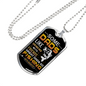 Fishing Daughter To Dad Necklace Stainless Steel or 18k Gold Dog Tag 24" Chain-Express Your Love Gifts