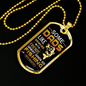 Fishing Daughter To Dad Necklace Stainless Steel or 18k Gold Dog Tag 24" Chain-Express Your Love Gifts