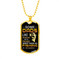 Fishing Daughter To Dad Necklace Stainless Steel or 18k Gold Dog Tag 24" Chain-Express Your Love Gifts