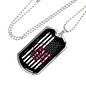 Fishing Flag Necklace Stainless Steel or 18k Gold Dog Tag 24" Chain-Express Your Love Gifts