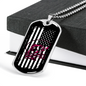 Fishing Flag Necklace Stainless Steel or 18k Gold Dog Tag 24" Chain-Express Your Love Gifts