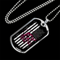 Fishing Flag Necklace Stainless Steel or 18k Gold Dog Tag 24" Chain-Express Your Love Gifts