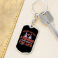 Fishing For Life Keychain Stainless Steel or 18k Gold Dog Tag Keyring-Express Your Love Gifts
