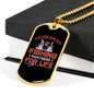 Fishing For Life Necklace Stainless Steel or 18k Gold Dog Tag 24" Chain-Express Your Love Gifts