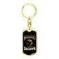 Fishing Grandpa Fishing Keychain Stainless Steel or 18k Gold Dog Tag Keyring-Express Your Love Gifts