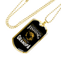 Fishing Grandpa Necklace Stainless Steel or 18k Gold Dog Tag 24" Chain-Express Your Love Gifts